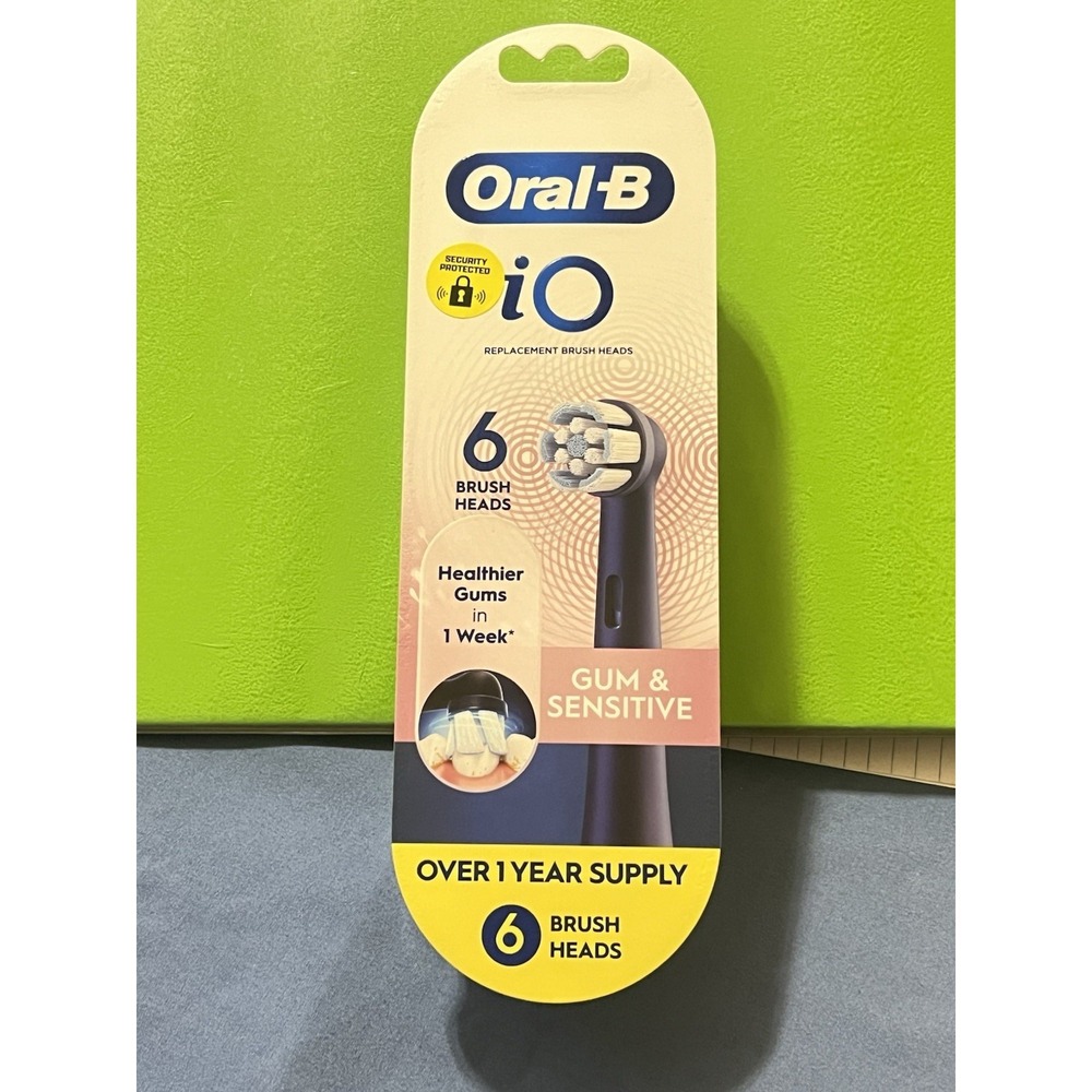 Oral-B iO Gum & Sensitive Replacement Heads-Refills-Black-6 Count